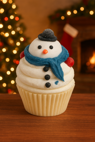 Frosty the Snowman Cupcake Soap