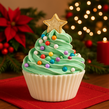 Christmas Tree Cupcake Soap