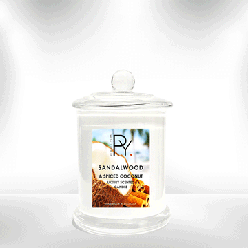 Sandalwood & Spiced Coconut Luxury Scented Candle