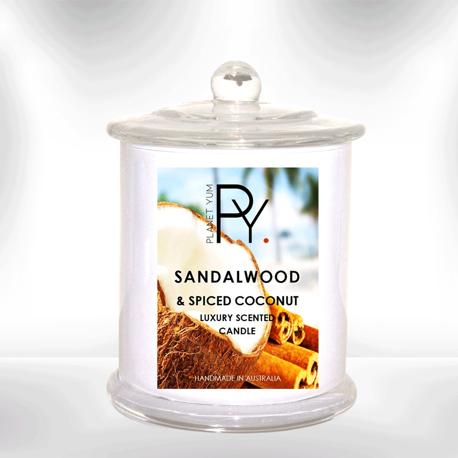 Sandalwood & Spiced Coconut Luxury Scented Candle