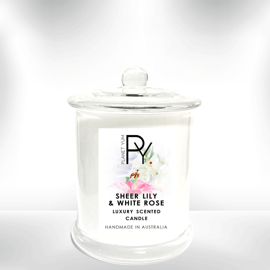 Sheer Lily & White Rose Luxury Scented Candle