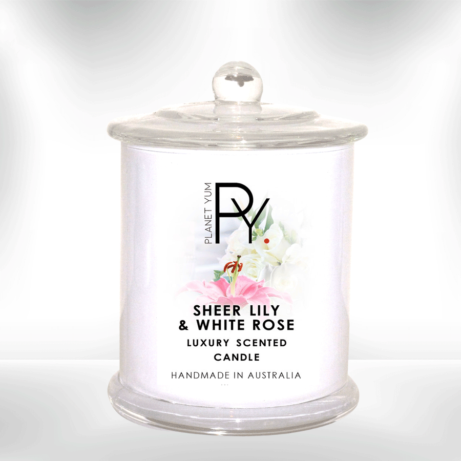 Sheer Lily & White Rose Luxury Scented Candle