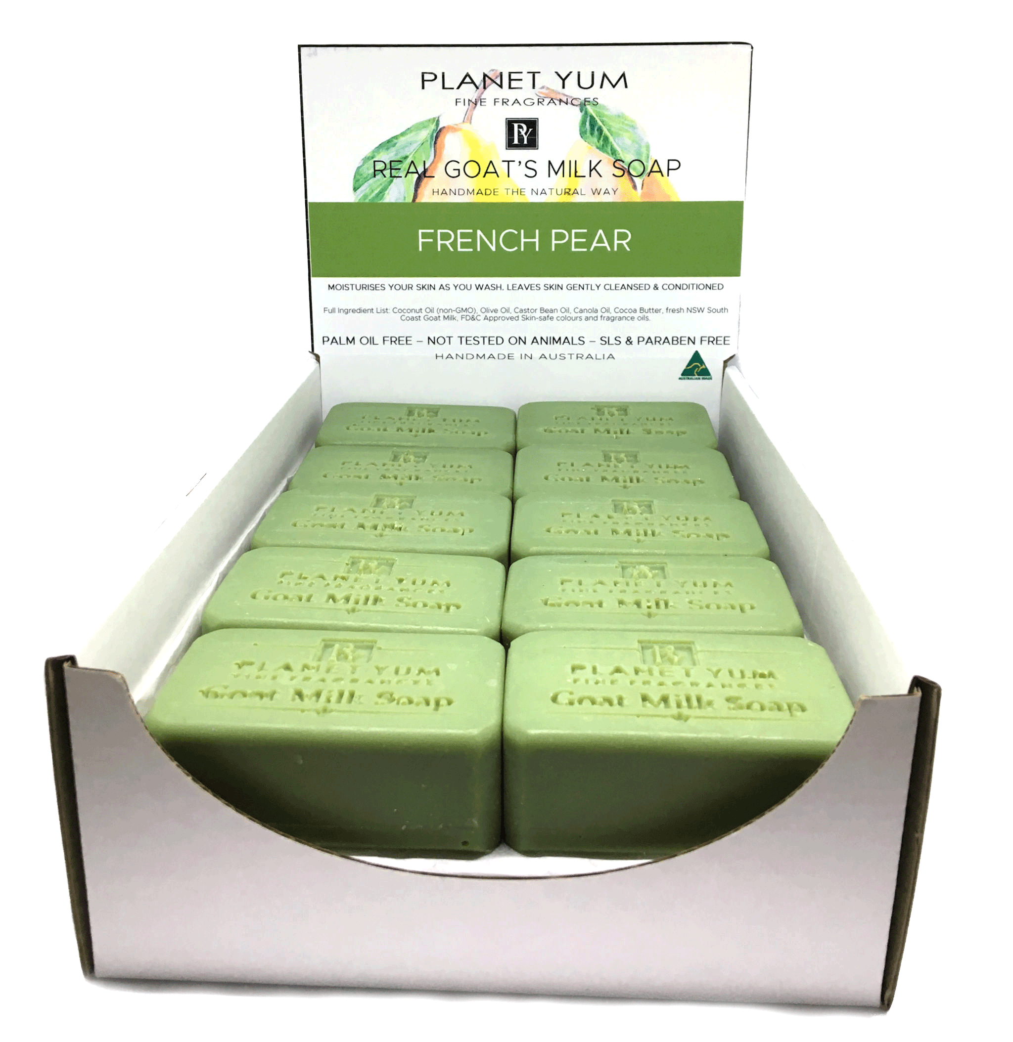 Scented Goat Milk Soap French Pear Everyday Goat Soap By Planet Yum