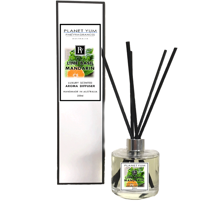 Reed Diffusers | Lime Basil Mandarin Luxury Scented Reed Diffuser ...