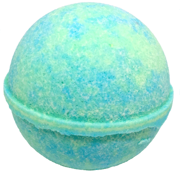 Surf Side bath bomb by Planet Yum turquoise & marine blue mottling